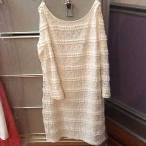 White ruffle bodycon